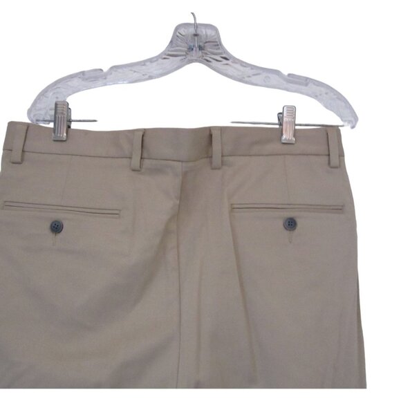 New w Tags, Men's Carribbean Beige khaki Front Pleated Pants, Sz 34 x 32" - Picture 6 of 8